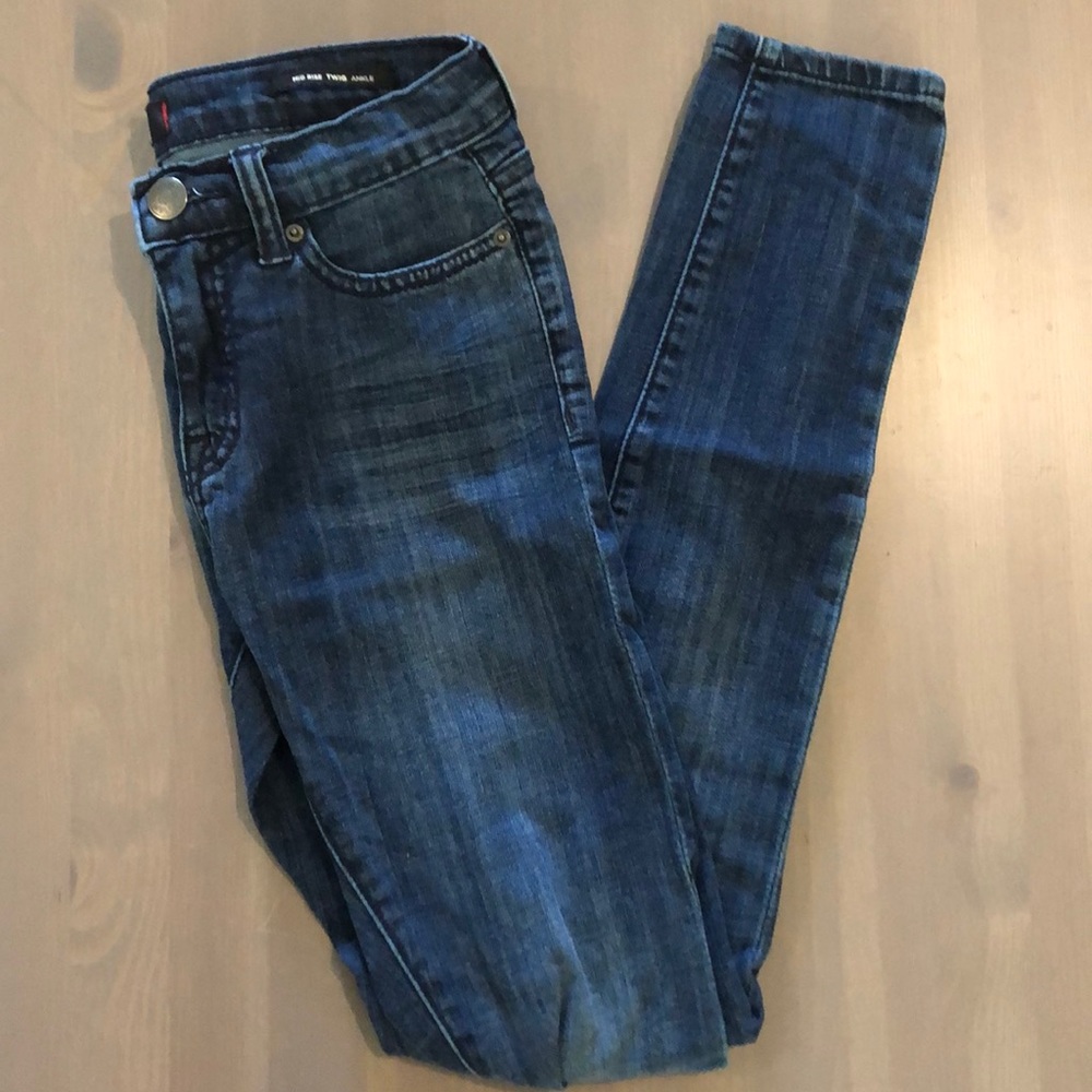 BDG skinny, dark wash jeans